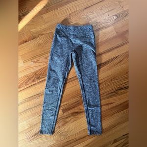 PINK gray leggings with criss cross back in size small